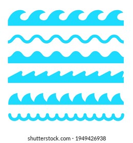 Wave icon vector line sea ocean logo water simple element illustration. Wave water icon symbol