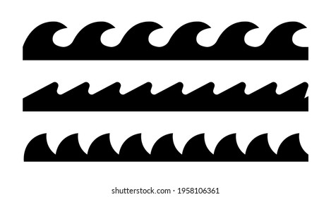 Wave icon vector line sea ocean logo water simple element illustration. Wave water icon symbol