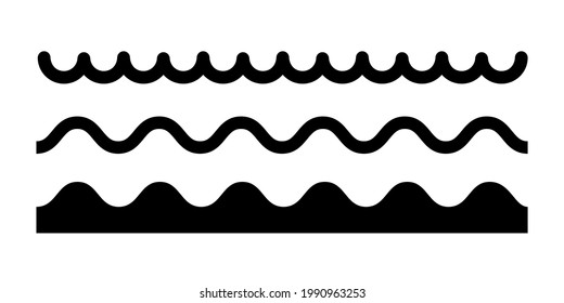 Wave icon vector line sea ocean logo water simple element illustration. Wave water icon symbol