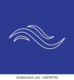 Wave icon vector or logo isolated