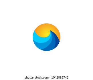 Wave Icon Vector Logo Template