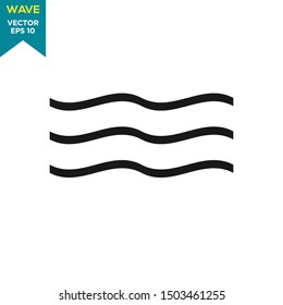 wave icon vector logo template