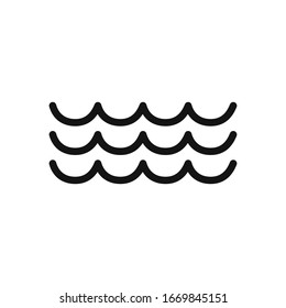 Wave Icon Vector Logo Template