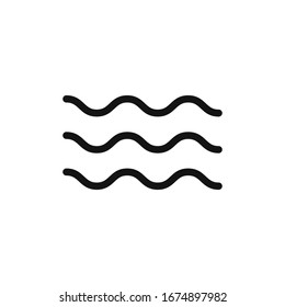 Wave Icon Vector Logo Template