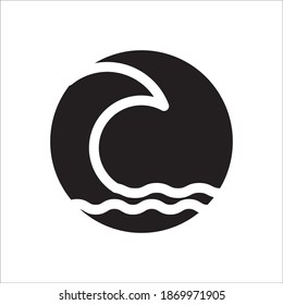 Wave Icon Vector Logo Template Illustration
