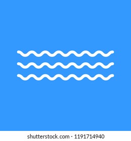 Wave icon vector on color background. Isolated illustration symbol .