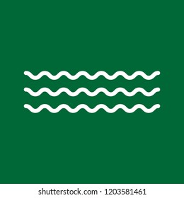 Wave icon vector on color background. Isolated illustration symbol .