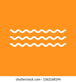 Wave icon vector on color background. Isolated illustration symbol .