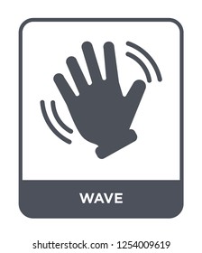 wave icon vector on white background, wave trendy filled icons from Hands and guestures collection, wave simple element illustration