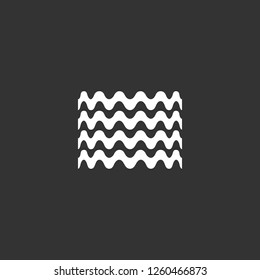 wave icon vector. wave sign on black background. wave icon for web and app