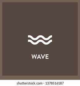 wave icon vector. wave sign on white background. wave icon for web and app