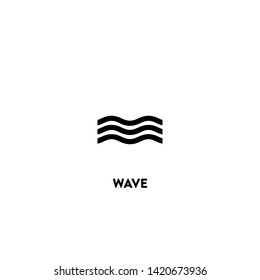wave icon vector. wave sign on white background. wave icon for web and app