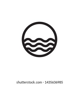 Wave icon vector. Simple design logo illustration. Flat design style on white background.