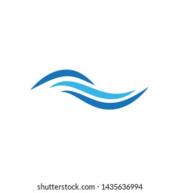 Wave icon vector. Simple design logo illustration. Flat design style on white background.