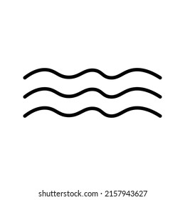 Wave Icon Vector Simple Wave Sign Stock Vector (Royalty Free ...