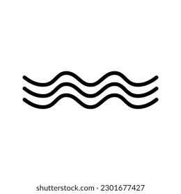 Wave icon vector. Simple wave sign on white background