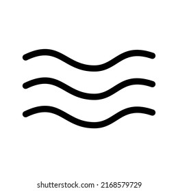 Ilustración de diseño del símbolo del vector de ondas