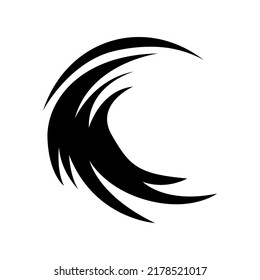 Ilustración de diseño del símbolo del vector de ondas