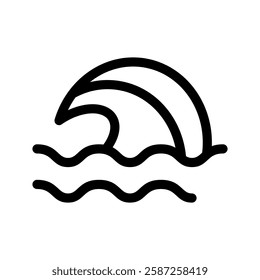 Wave Icon Vector Symbol Design Illustration