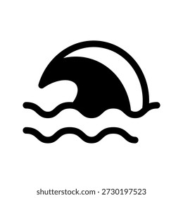Ilustração de design de símbolo de vetor de ícone de onda