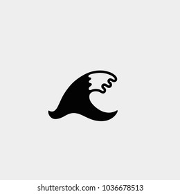 Wave icon. Vector wave symbol. Vector wave icon. Sea wave