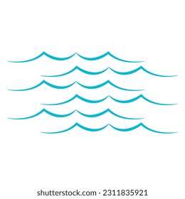 diseño del logotipo de la ilustración de la plantilla de iconos de onda