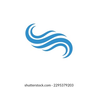 Diseño Symbo de plantilla de vectores de iconos de onda