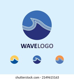 wave icon and water drop vector illustration design logo business