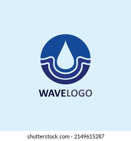 logotipo de diseño de ilustraciones del vector de la onda icono y el agua