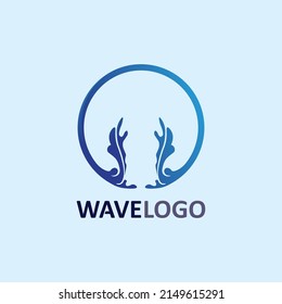 wave icon and water drop vector illustration design logo business