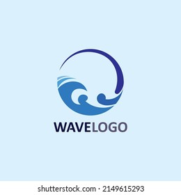 logotipo de diseño de ilustraciones del vector de la onda icono y el agua