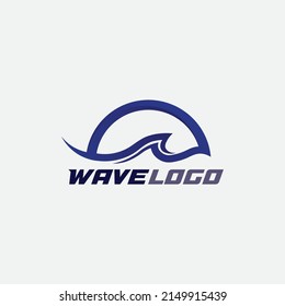 logotipo de diseño de ilustraciones del vector de la onda icono y el agua