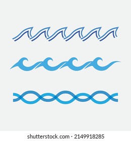 wave icon and water drop vector illustration design logo business