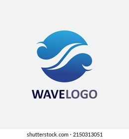 wave icon and water drop vector illustration design logo business