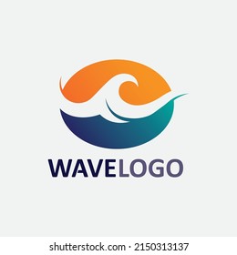 wave icon and water drop vector illustration design logo business
