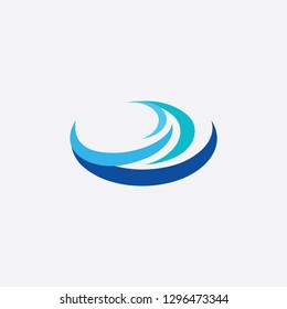 wave icon water logo design element