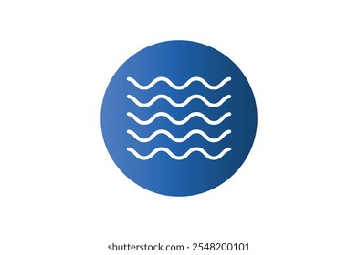 Wave icon. Water pattern vector set. Wavy line.