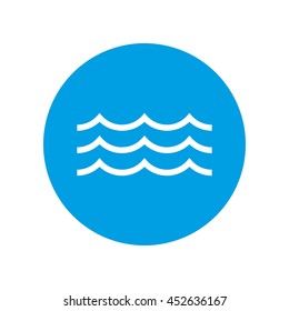 Wave icon and water sign. Vector illustration.