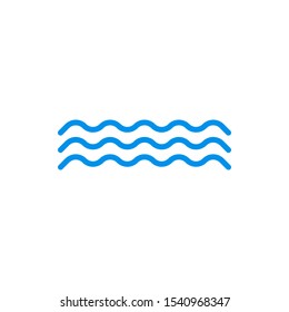Wave icon. Water symbol. Sea and Ocean outline sign. Vector illustration.
