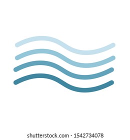 Wave icon for your business, web, software, or app. Flat icon style.