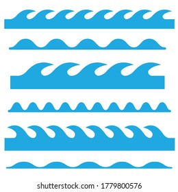 Wave Icons Set Waves Outline Icon Stock Vector (Royalty Free ...