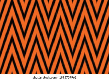 wave ikat ethnic pattern vector background. seamless ikat pattern traditional,Design for background, wallpaper,Batik, fabric, carpet, clothing, wrapping, and textile.orange ikat Pattern illustration.