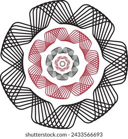 Ilustración de onda CEPILLOS NEGRO Y ROJO
