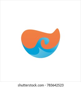 wave illustration with gradation effect