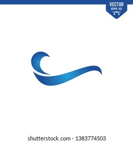 Wave illustration for logo design element