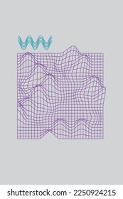 wave illustration useful for making posters or web design