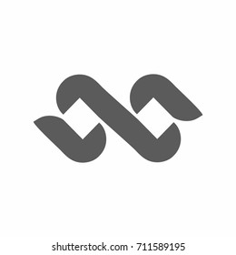 Wave infinity icon vector