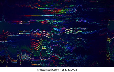 Wave interference from an unstable television signal. Vector illustration.
