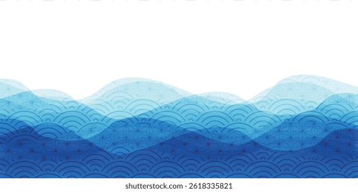 Wave Japanese Paper Pattern Background
