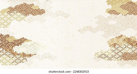 Wave Japanese pattern Japanese paper background